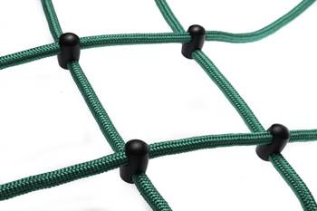 Siatka do wspinaczki zielona z czarnymi łącznikami
