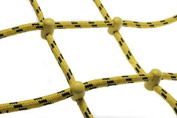 Siatka do wspinaczki żółto-czarna z żółtymi łącznikami