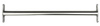 Drążek prosty nierdzewny - kolor Inox wymiar 900 mm