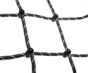 Siatka do wspinaczki ciemno szara z czarnymi łącznikami