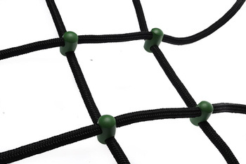 Siatka do wspinaczki czarna z zielonymi łącznikami